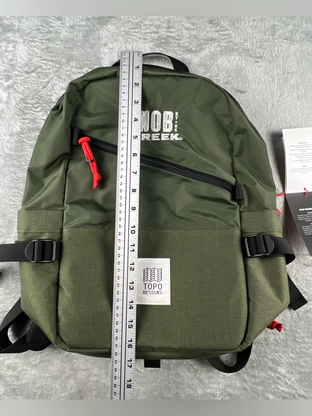 Topo Designs Standard Pack Backpack Olive Green Knob Creek Logo Laptop 22L NWT